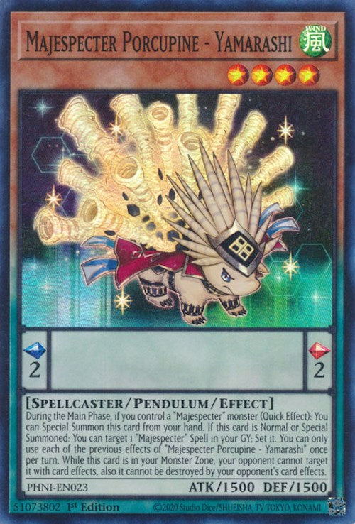 Majespecter Porcupine - Yamarashi [PHNI-EN023] Super Rare | Shuffle n Cut Hobbies & Games