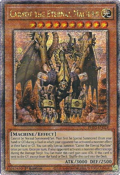 Carnot the Eternal Machine [PHNI-EN024] Quarter Century Secret Rare | Shuffle n Cut Hobbies & Games