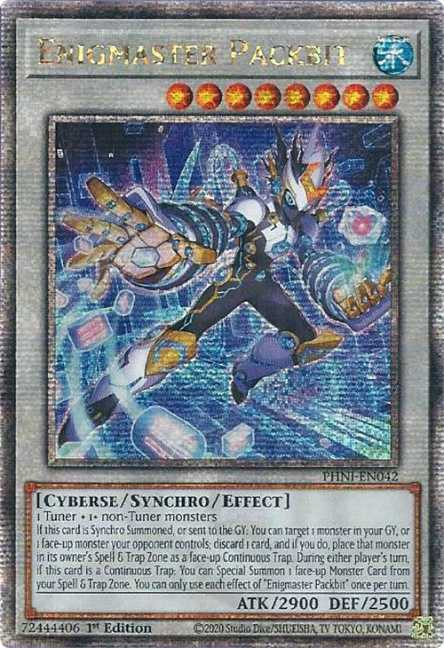 Enigmaster Packbit [PHNI-EN042] Quarter Century Secret Rare | Shuffle n Cut Hobbies & Games