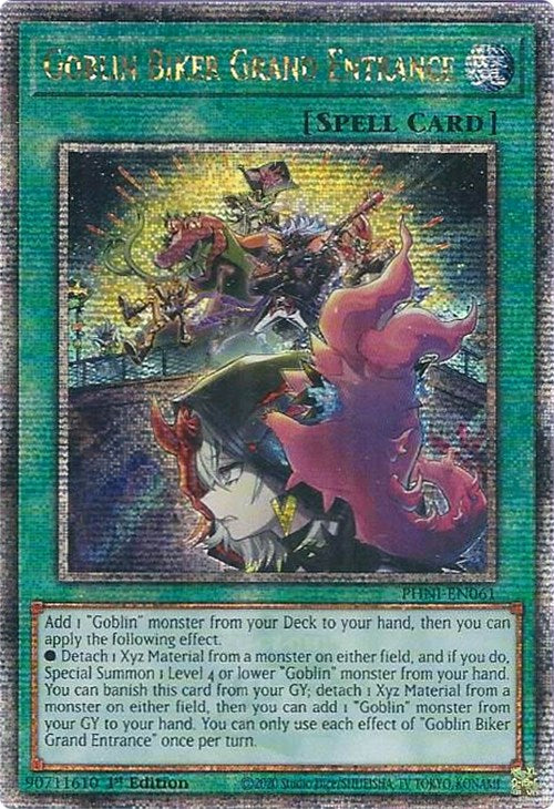 Goblin Biker Grand Entrance [PHNI-EN061] Quarter Century Secret Rare | Shuffle n Cut Hobbies & Games