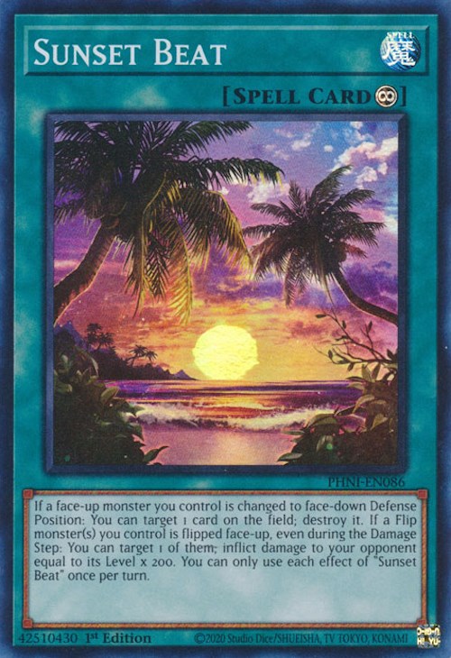 Sunset Beat [PHNI-EN086] Super Rare | Shuffle n Cut Hobbies & Games