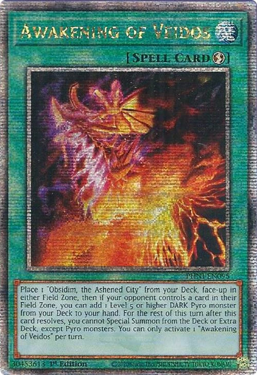 Awakening of Veidos [PHNI-EN095] Quarter Century Secret Rare | Shuffle n Cut Hobbies & Games