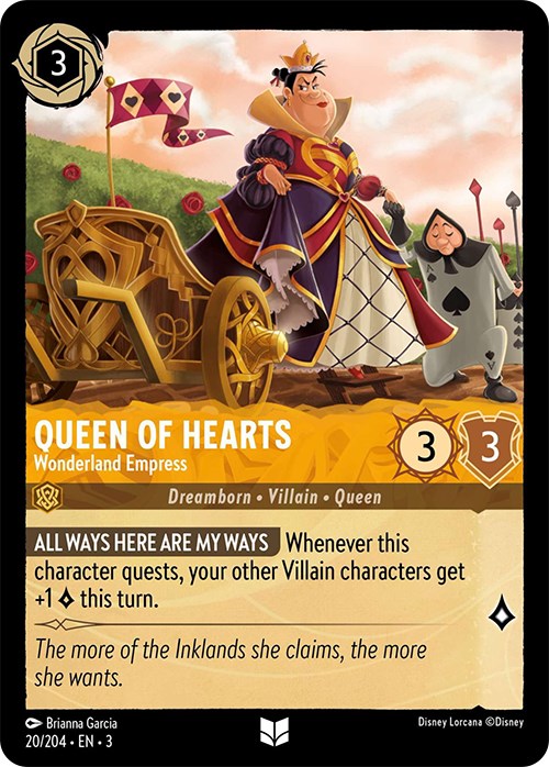 Queen of Hearts - Wonderland Empress (20/204) [Into the Inklands] | Shuffle n Cut Hobbies & Games