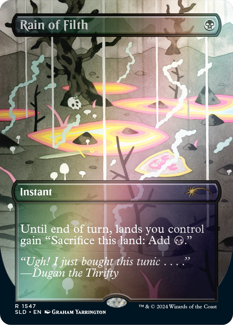 Rain of Filth (Rainbow Foil) [Secret Lair Drop Series] | Shuffle n Cut Hobbies & Games