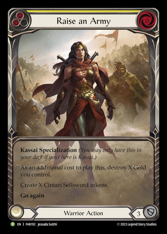 Raise an Army [FAB192] (Promo)  Rainbow Foil | Shuffle n Cut Hobbies & Games