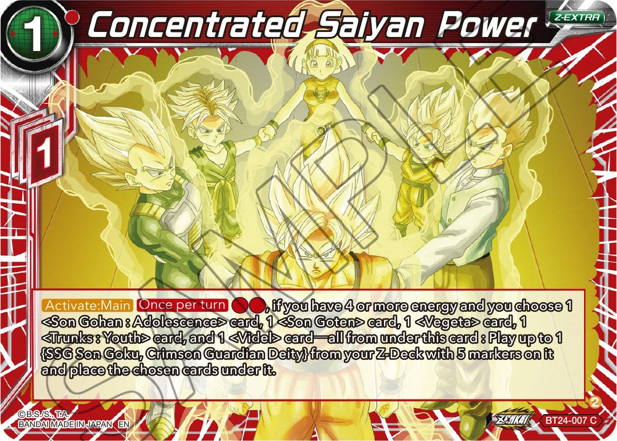 Concentrated Saiyan Power (BT24-007) [Beyond Generations] | Shuffle n Cut Hobbies & Games