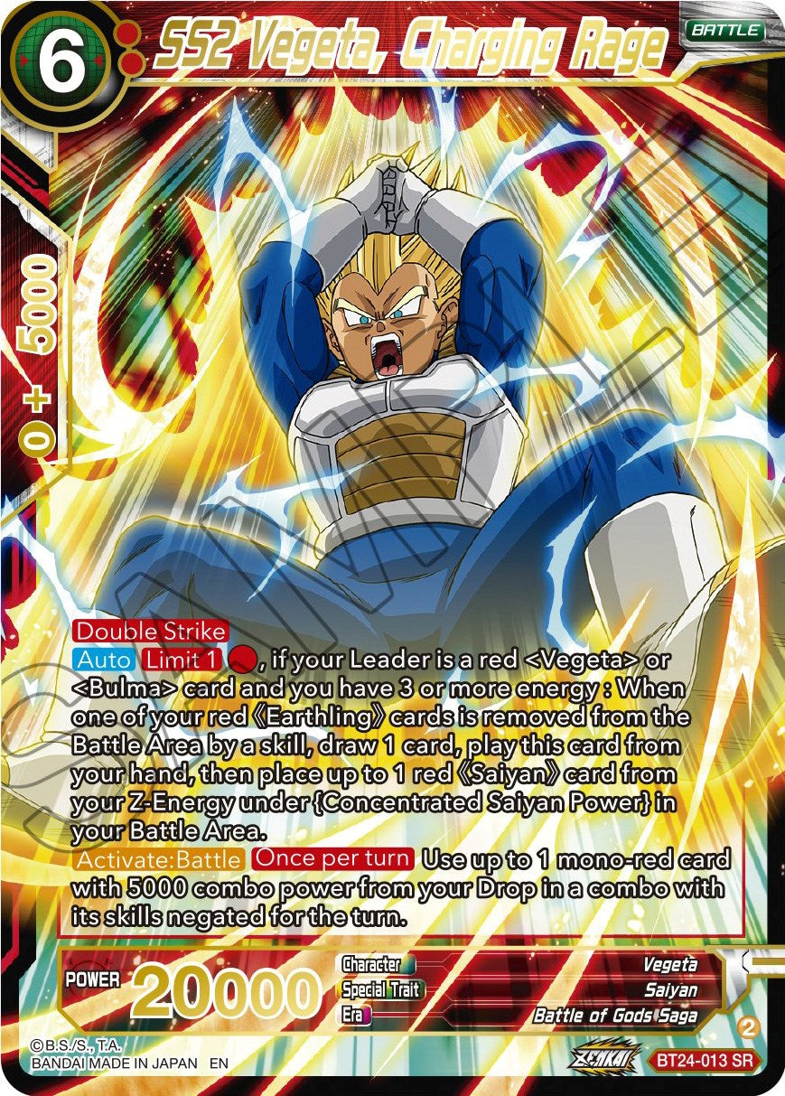 SS2 Vegeta, Charging Rage (BT24-013) [Beyond Generations] | Shuffle n Cut Hobbies & Games