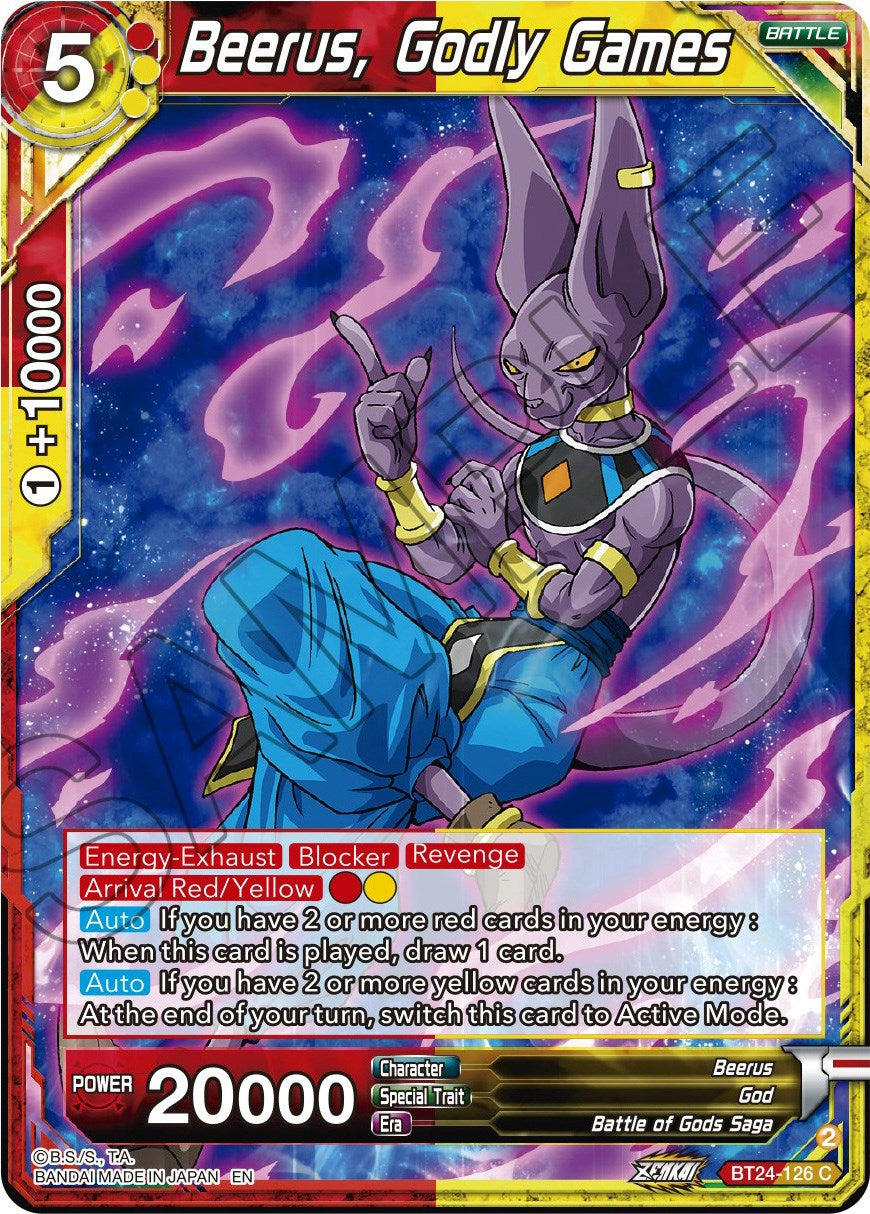 Beerus, Godly Games (BT24-126) [Beyond Generations] | Shuffle n Cut Hobbies & Games