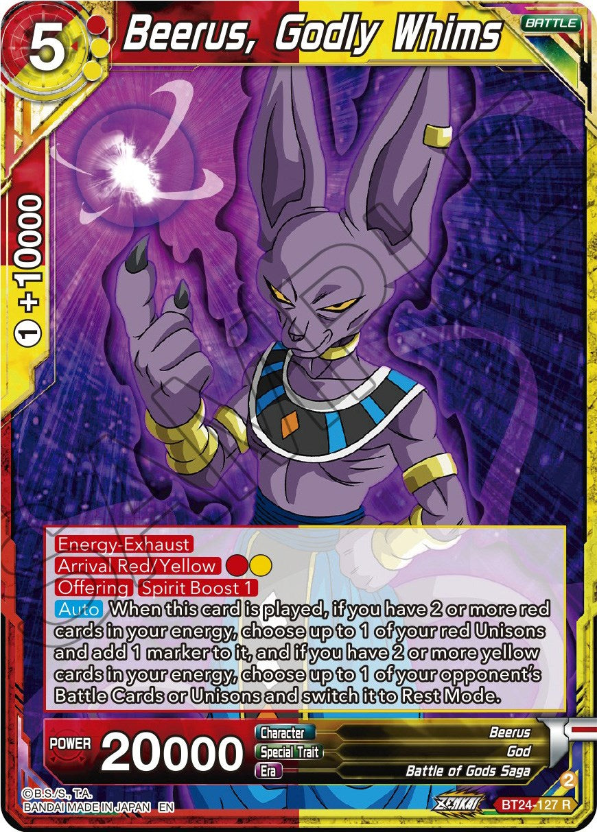 Beerus, Godly Whims (BT24-127) [Beyond Generations] | Shuffle n Cut Hobbies & Games