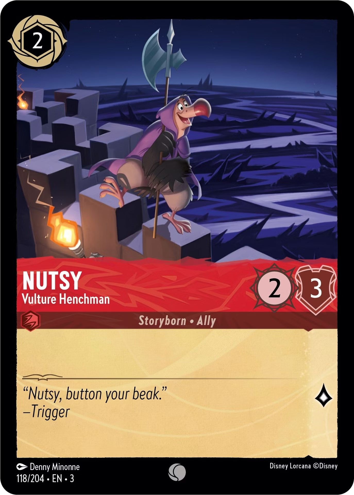 Nutsy - Vulture Henchman (118/204) [Into the Inklands] | Shuffle n Cut Hobbies & Games