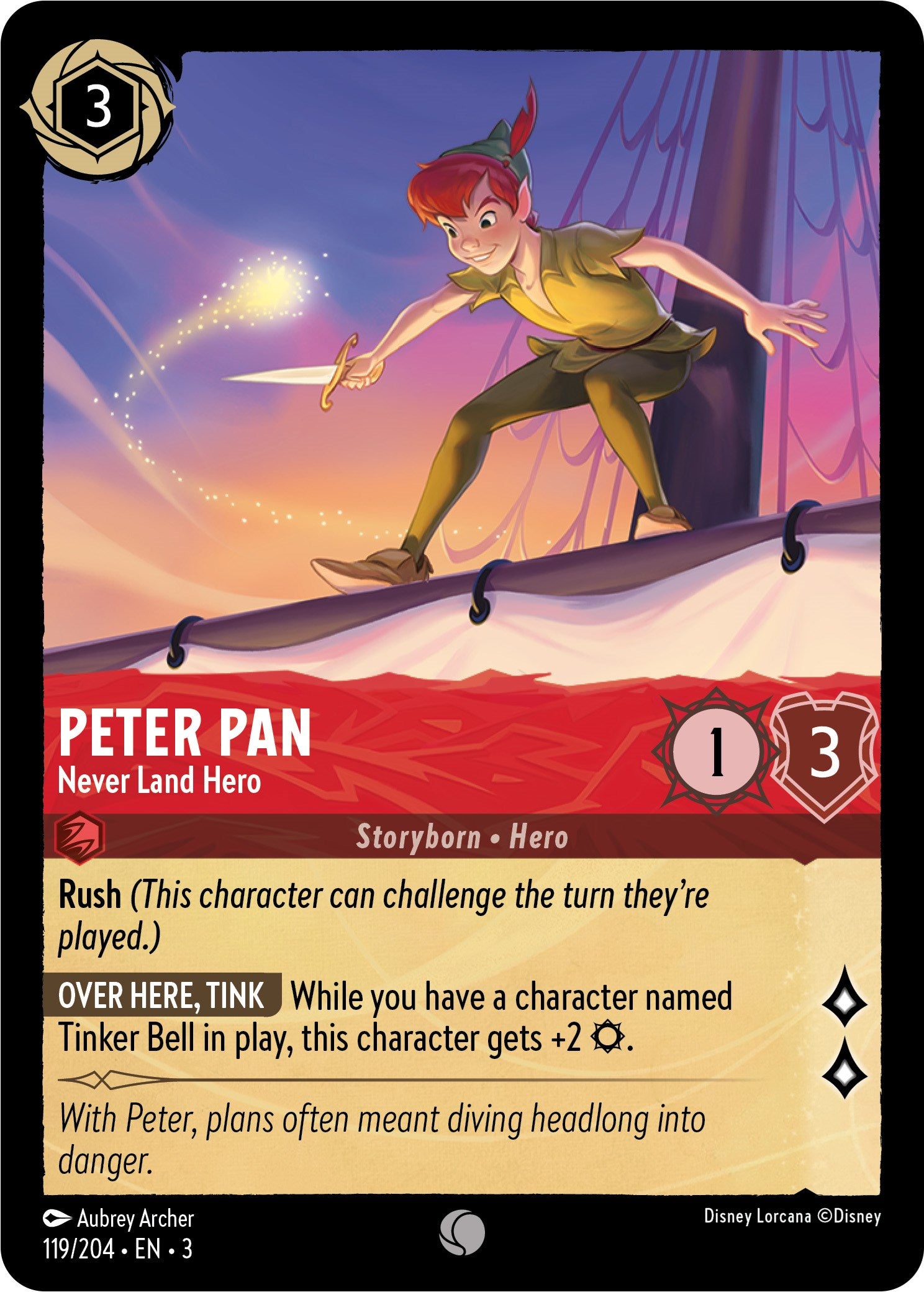 Peter Pan - Never Land Hero (119/204) [Into the Inklands] | Shuffle n Cut Hobbies & Games