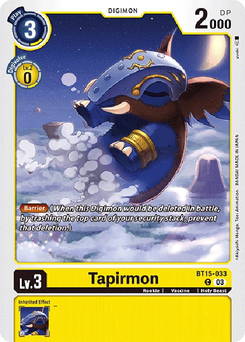 Tapirmon [BT15-033] [Exceed Apocalypse] | Shuffle n Cut Hobbies & Games
