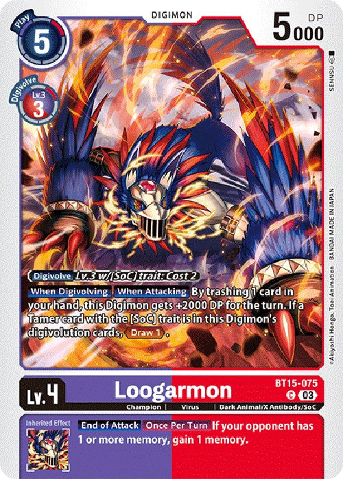 Loogarmon [BT15-075] [Exceed Apocalypse] | Shuffle n Cut Hobbies & Games