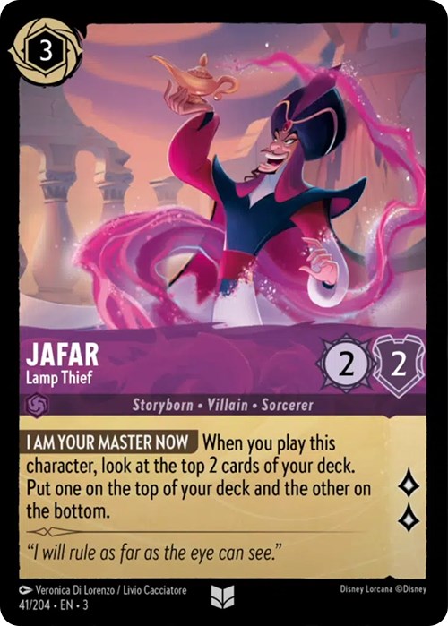 Jafar - Lamp Thief (41/204) [Into the Inklands] | Shuffle n Cut Hobbies & Games