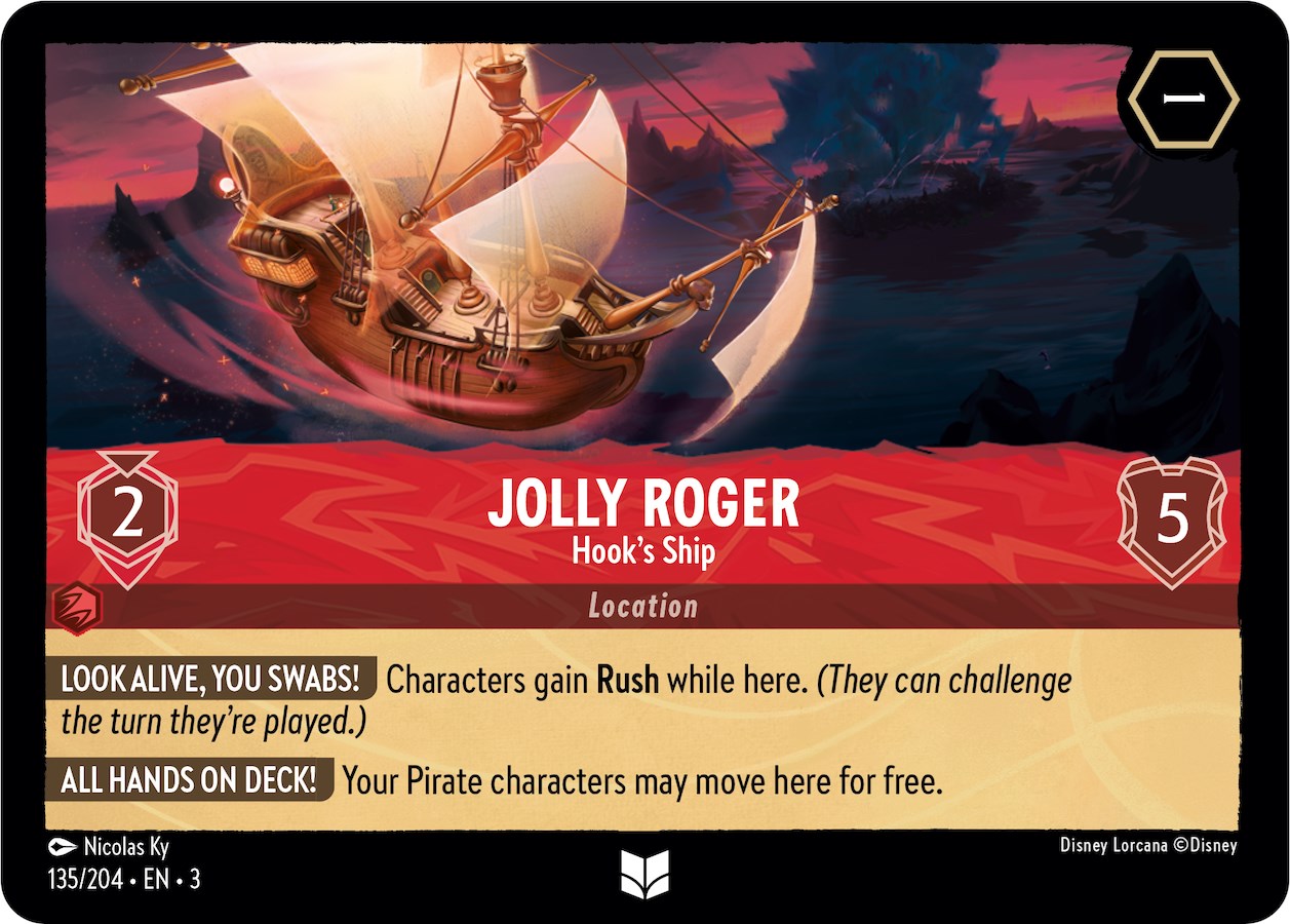Jolly Roger - Hook's Ship (135/204) [Into the Inklands] | Shuffle n Cut Hobbies & Games