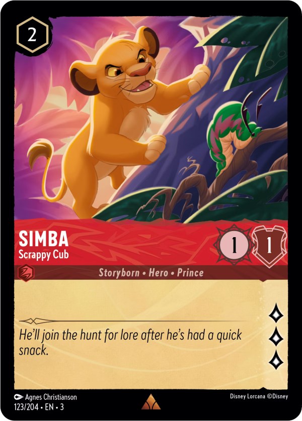 Simba - Scrappy Cub (123/204) [Into the Inklands] | Shuffle n Cut Hobbies & Games