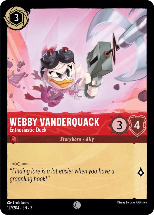 Webby Vanderquack - Enthusiastic Duck (127/204) [Into the Inklands] | Shuffle n Cut Hobbies & Games
