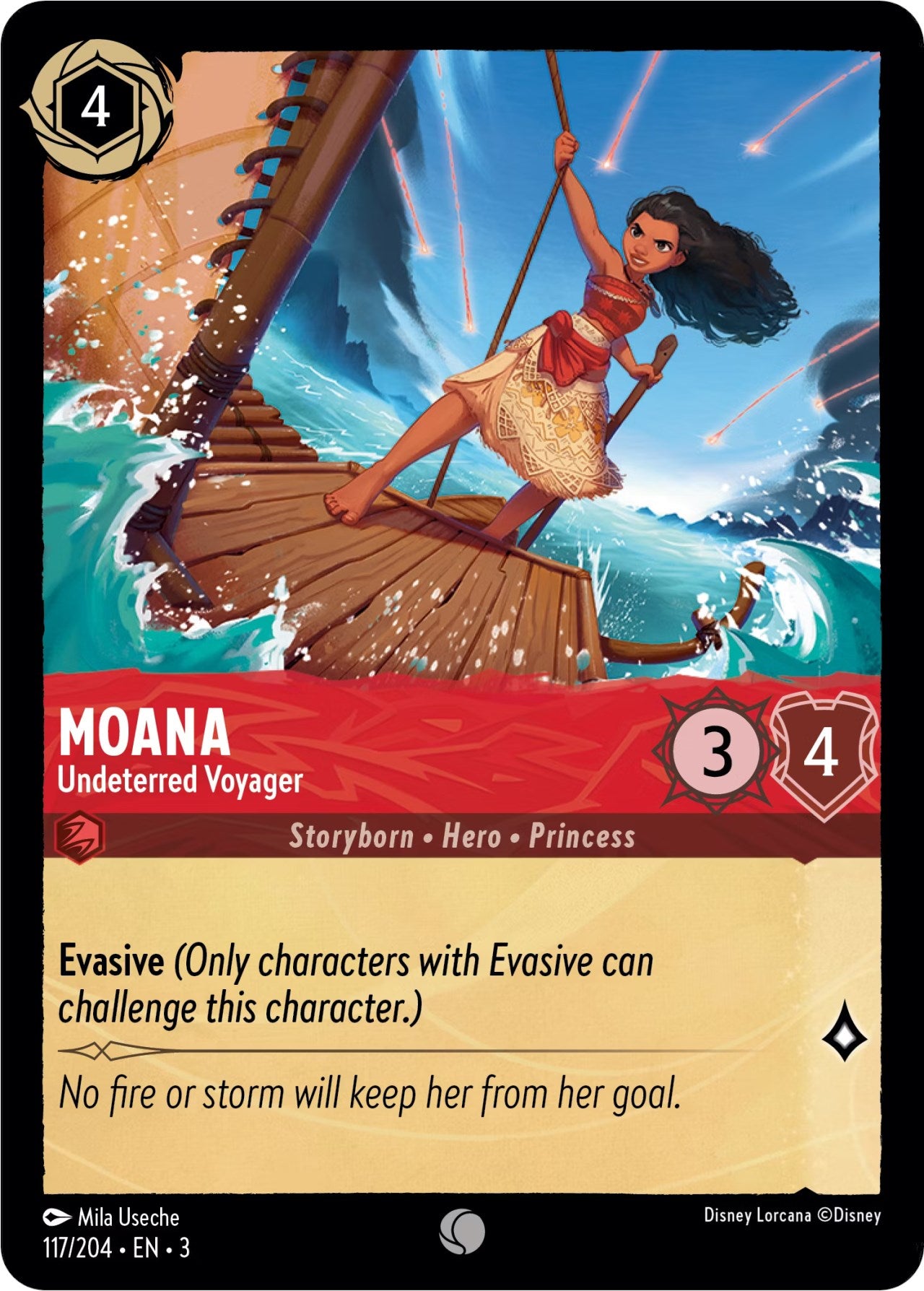 Moana - Undeterred Voyager (117/204) [Into the Inklands] | Shuffle n Cut Hobbies & Games