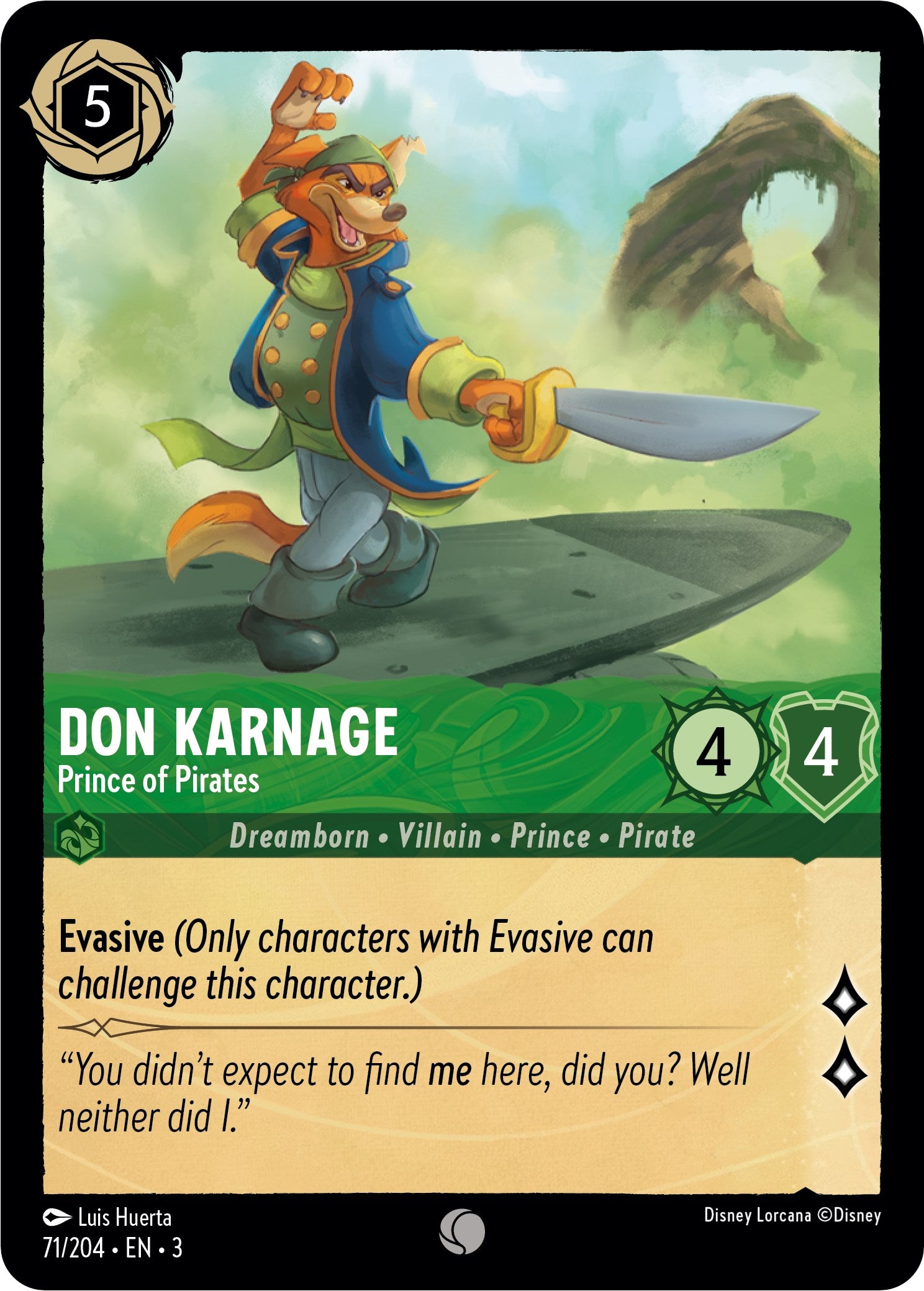 Don Karnage - Prince of Pirates (71/204) [Into the Inklands] | Shuffle n Cut Hobbies & Games