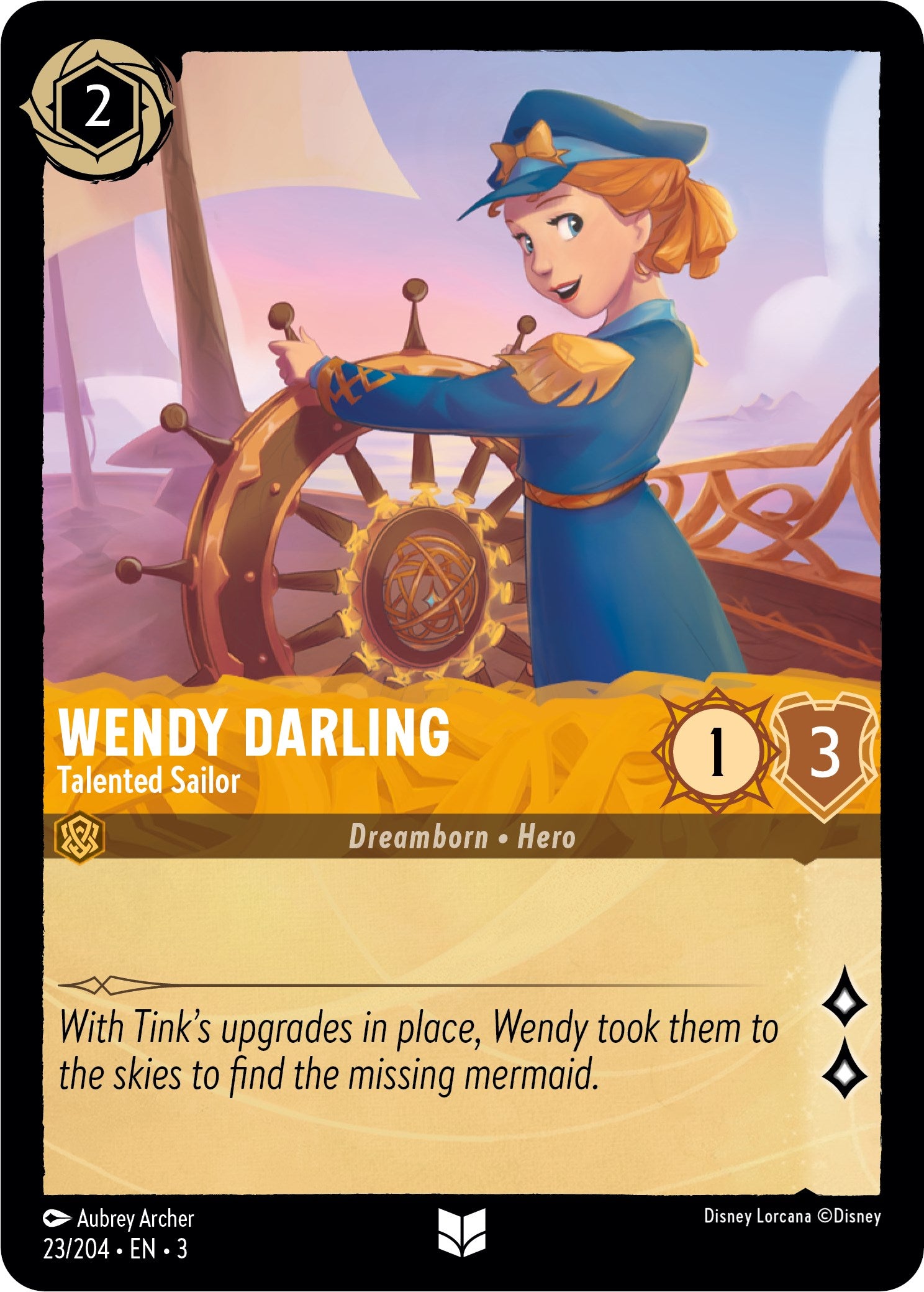 Wendy Darling - Talented Sailor (23/204) [Into the Inklands] | Shuffle n Cut Hobbies & Games