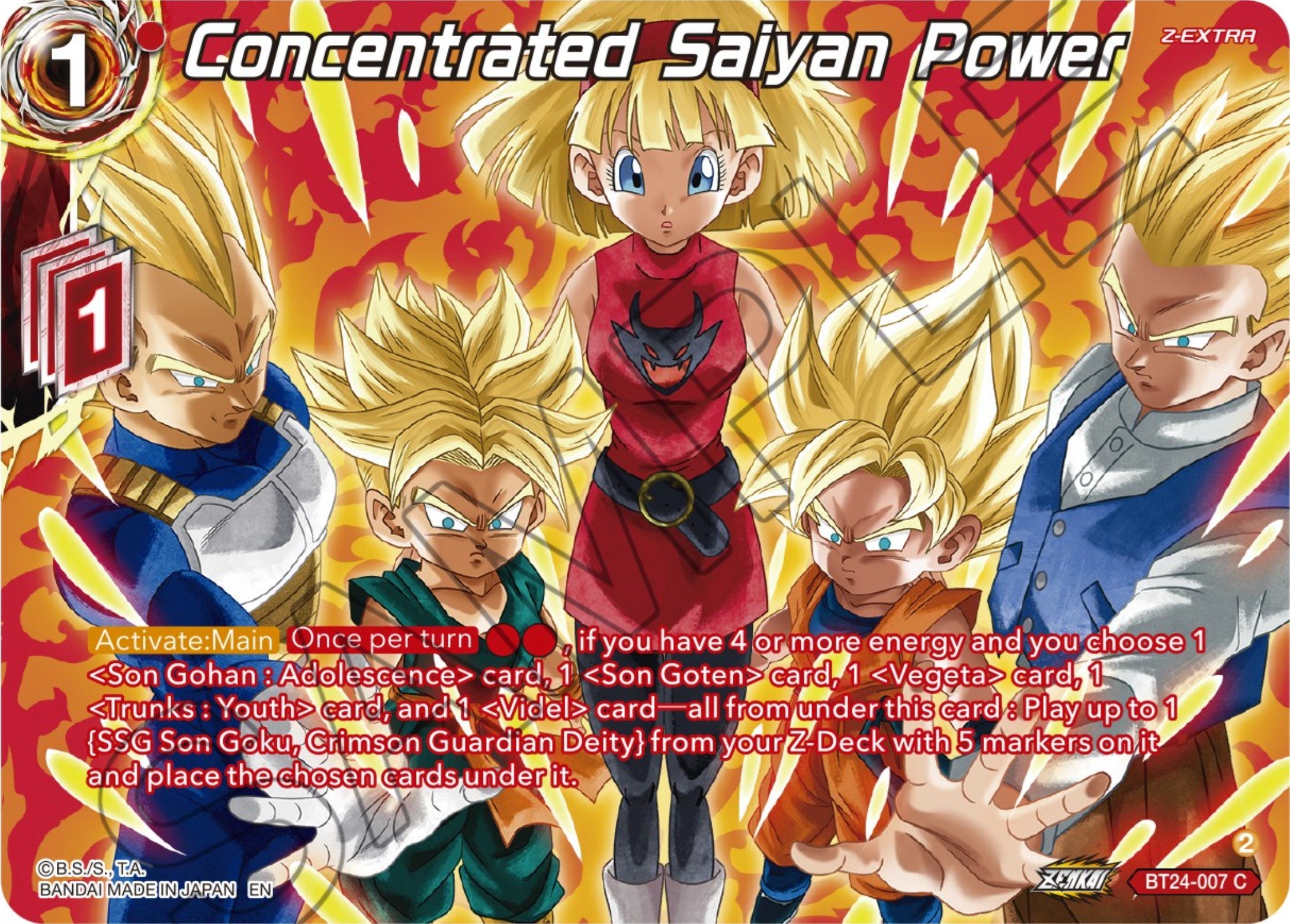 Concentrated Saiyan Power (Collector Booster) (BT24-007) [Beyond Generations] | Shuffle n Cut Hobbies & Games