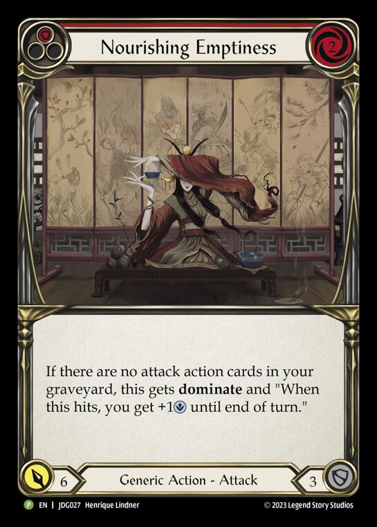 Nourishing Emptiness (Red) [JDG027] (Promo)  Cold Foil | Shuffle n Cut Hobbies & Games