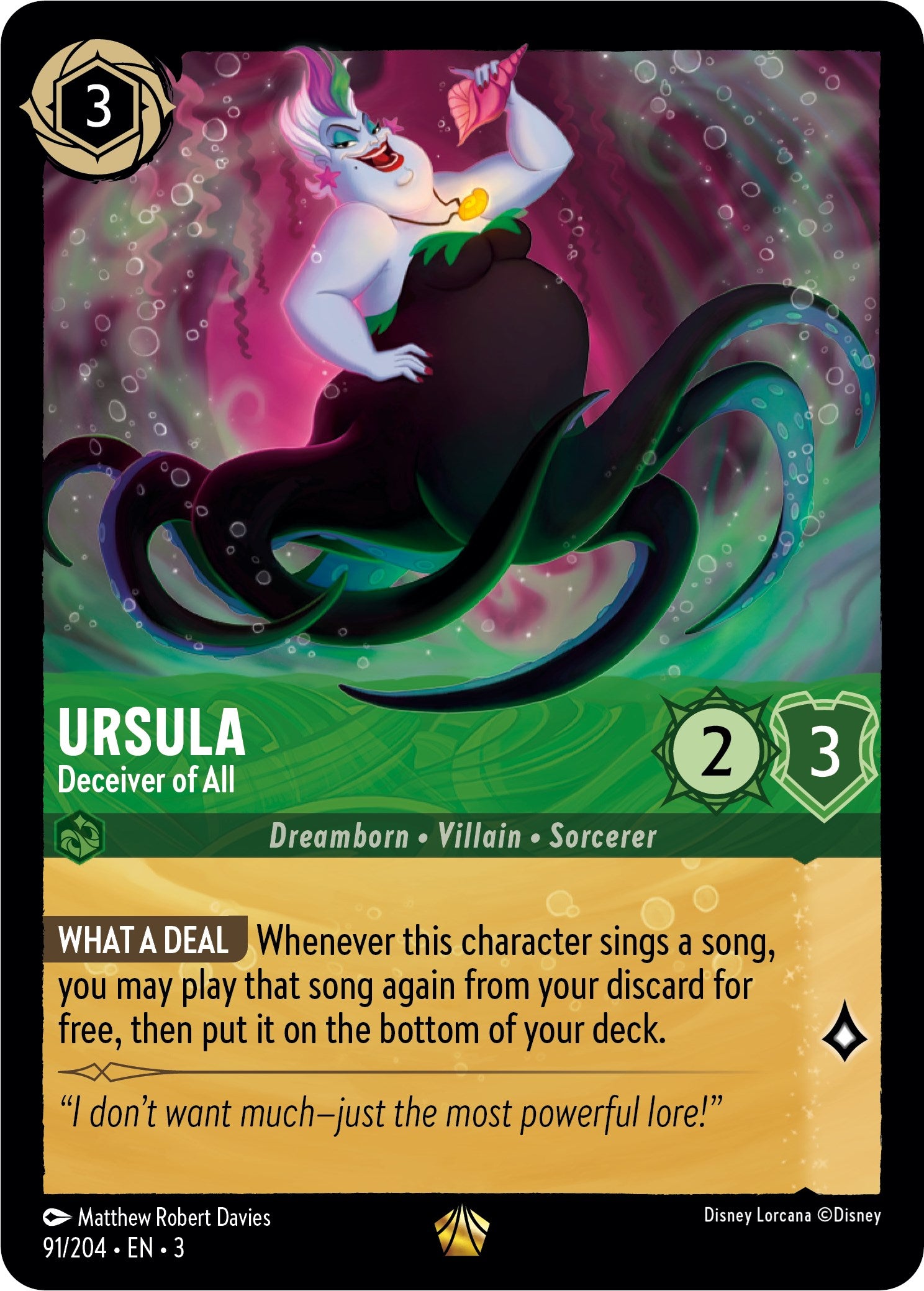 Ursula - Deceiver of All (91/204) [Into the Inklands] | Shuffle n Cut Hobbies & Games