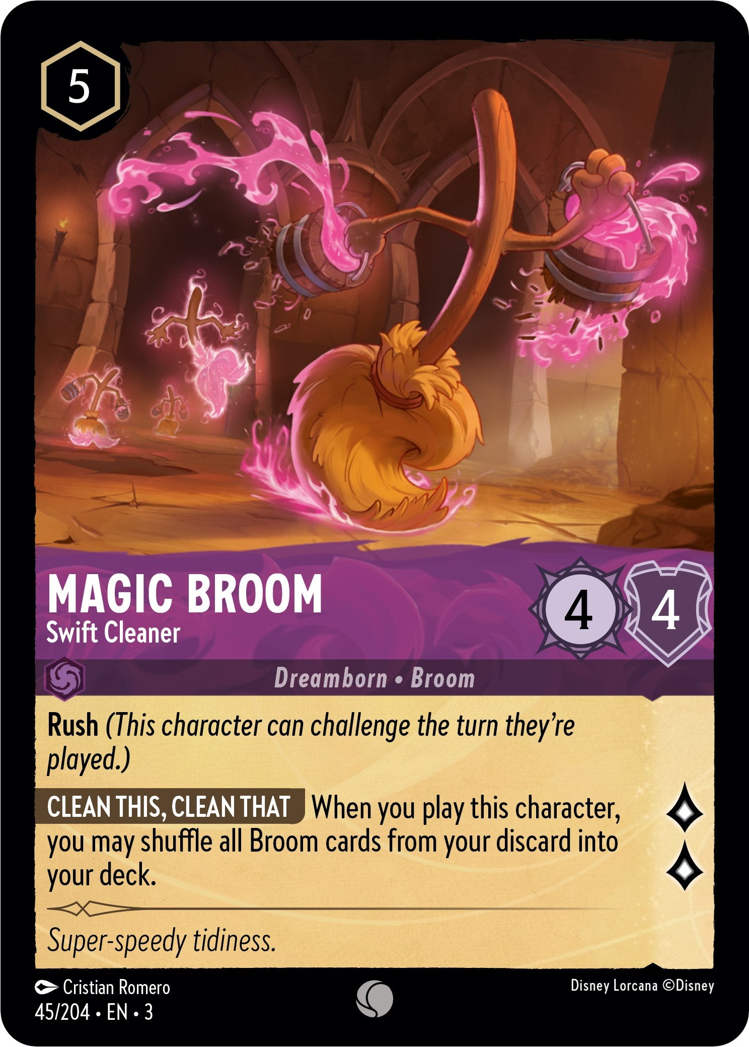 Magic Broom - Swift Cleaner (45//204) [Into the Inklands] | Shuffle n Cut Hobbies & Games