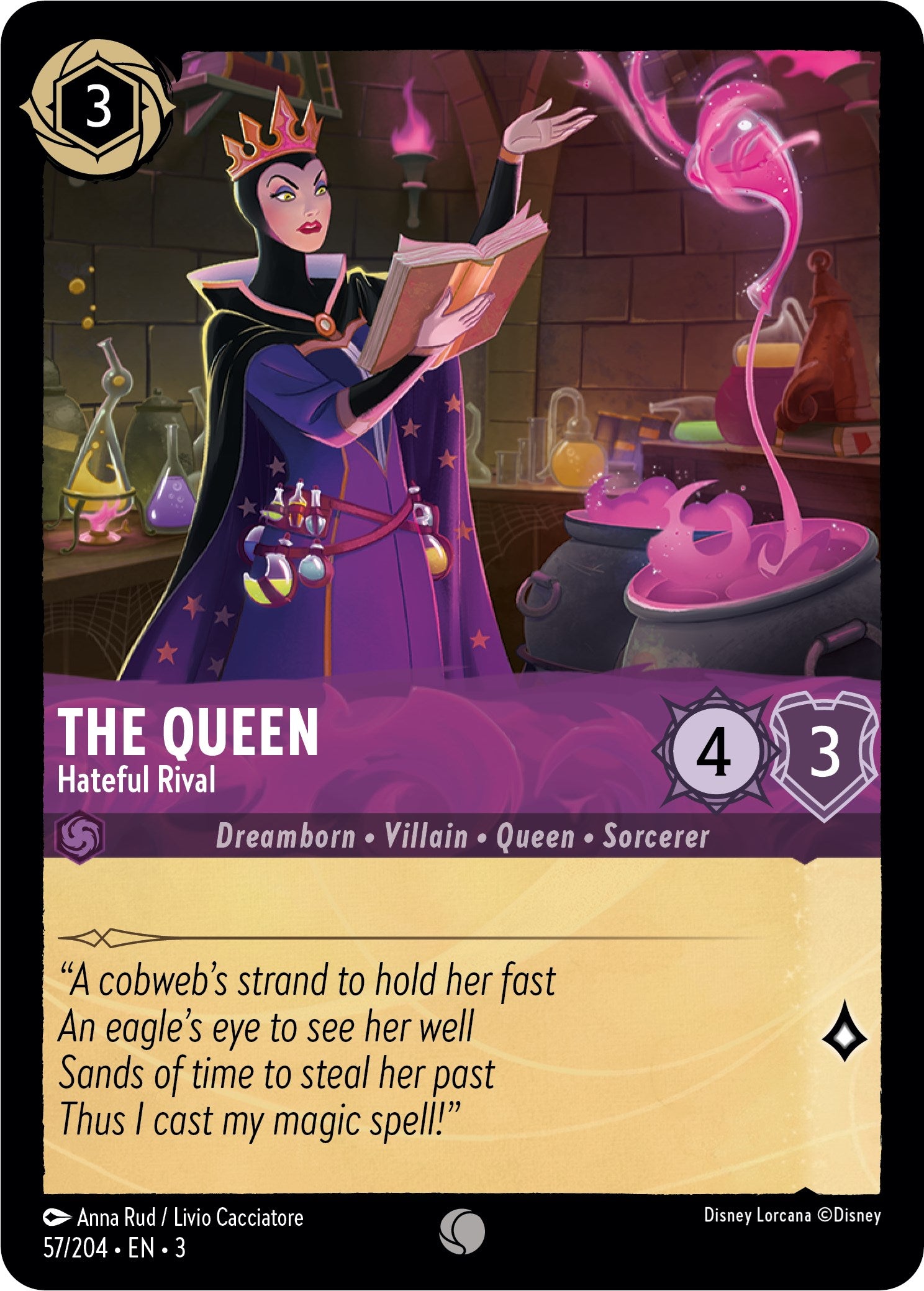 The Queen - Hateful Rival (57/204) [Into the Inklands] | Shuffle n Cut Hobbies & Games