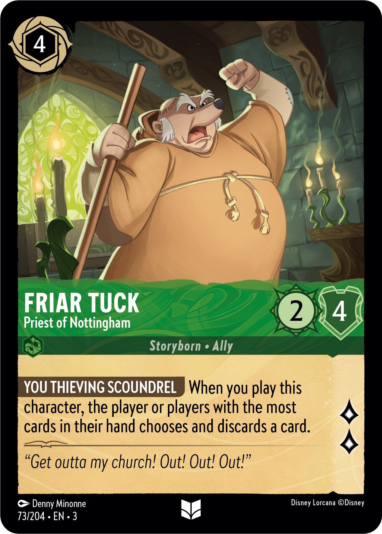 Friar Tuck - Priest of Nottingham (73/204) [Into the Inklands] | Shuffle n Cut Hobbies & Games