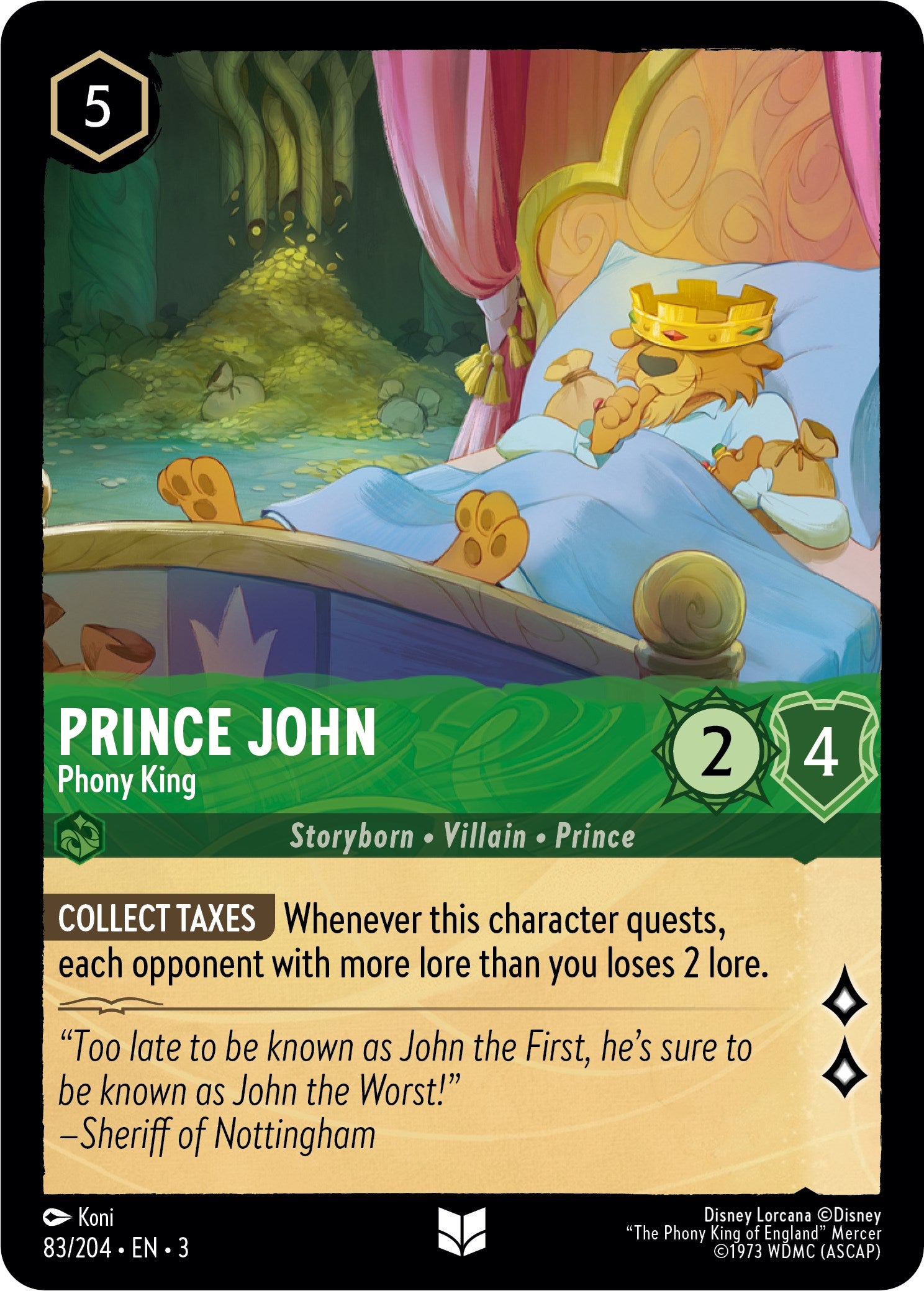 Prince John - Phony King (83//204) [Into the Inklands] | Shuffle n Cut Hobbies & Games