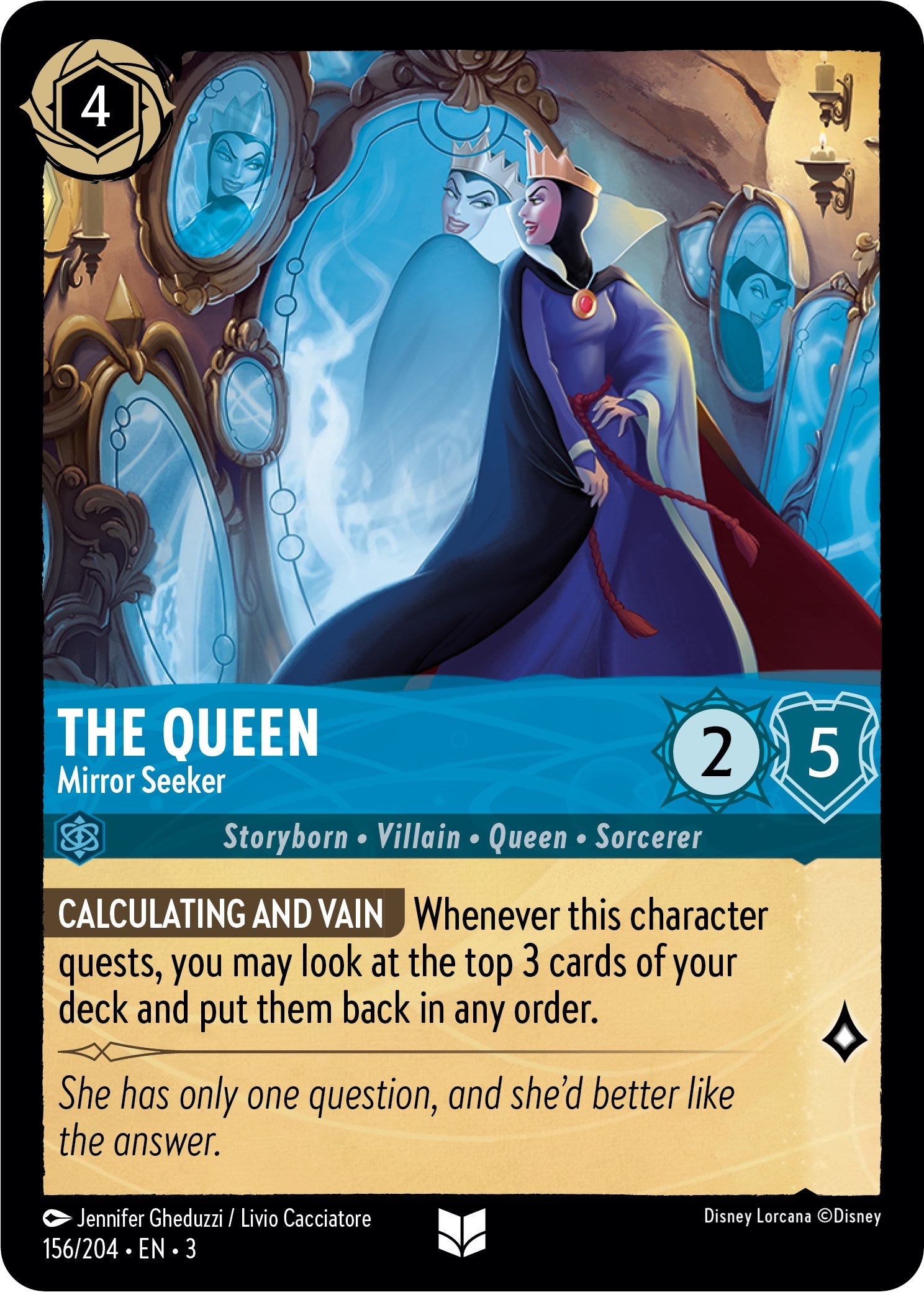 The Queen - Mirror Seeker (156/204) [Into the Inklands] | Shuffle n Cut Hobbies & Games