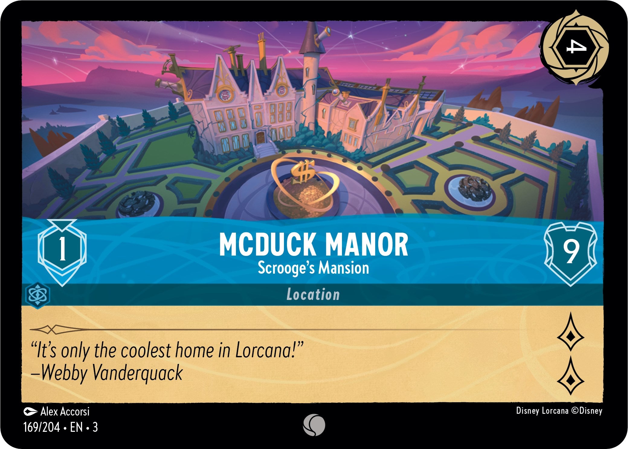 McDuck Manor - Scrooge's Mansion (169/204) [Into the Inklands] | Shuffle n Cut Hobbies & Games