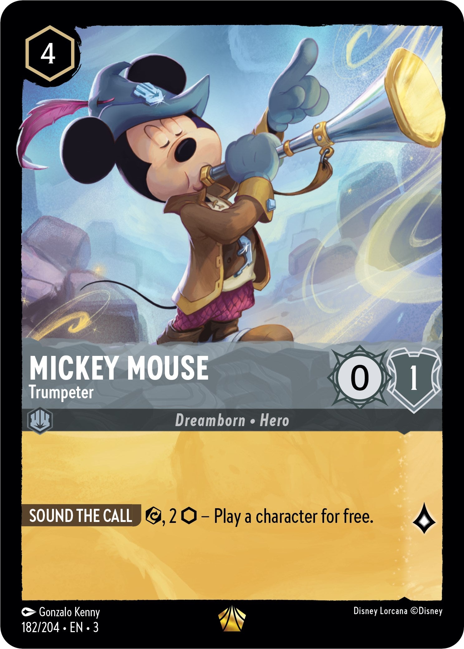 Mickey Mouse -Trumpeter (182/204) [Into the Inklands] | Shuffle n Cut Hobbies & Games
