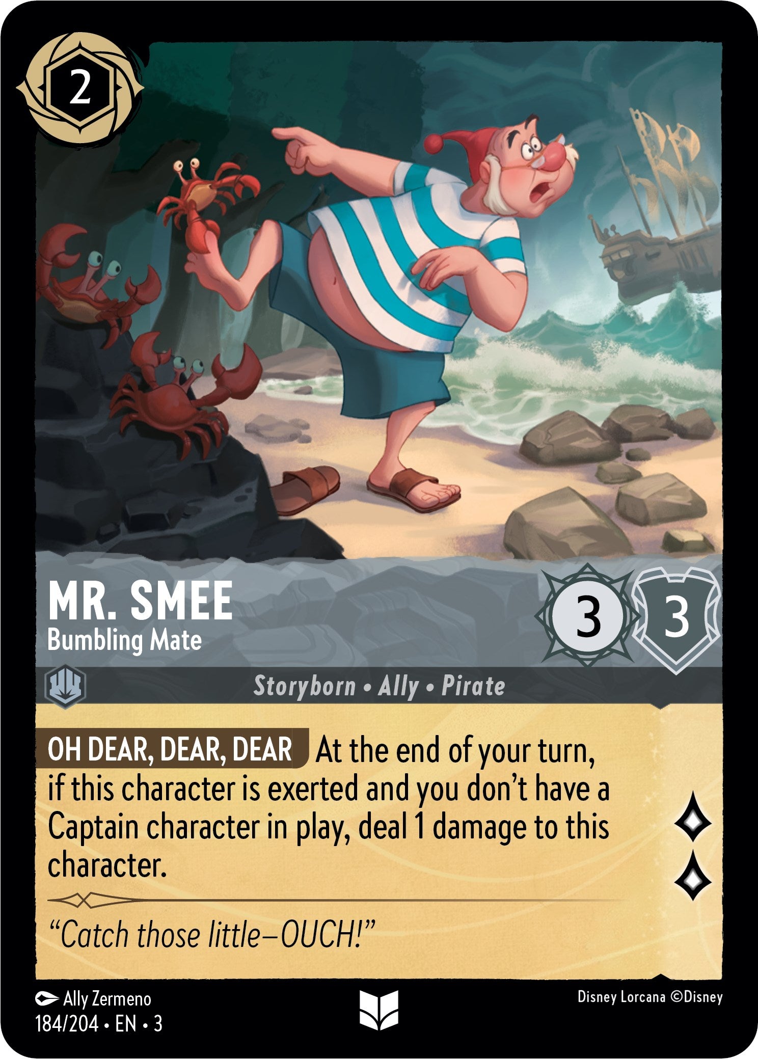 Mr. Smee - Bumbling Mate (184/204) [Into the Inklands] | Shuffle n Cut Hobbies & Games