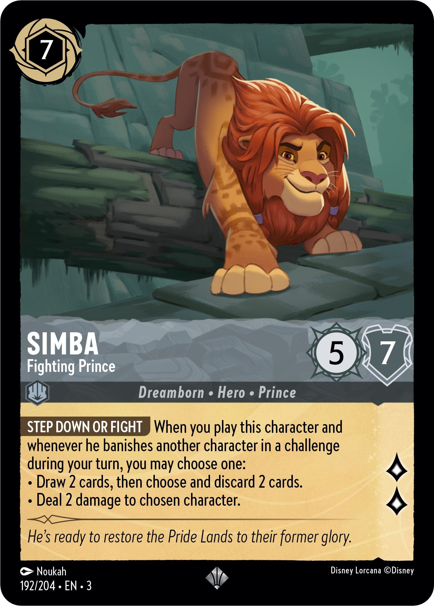 Simba - Fighting Prince (192/204) [Into the Inklands] | Shuffle n Cut Hobbies & Games