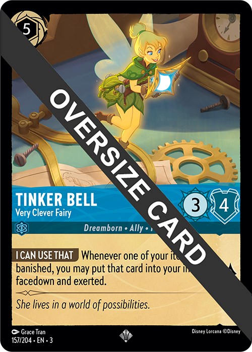 Tinker Bell - Very Clever Fairy (Oversized) (157/204) [Into the Inklands] | Shuffle n Cut Hobbies & Games