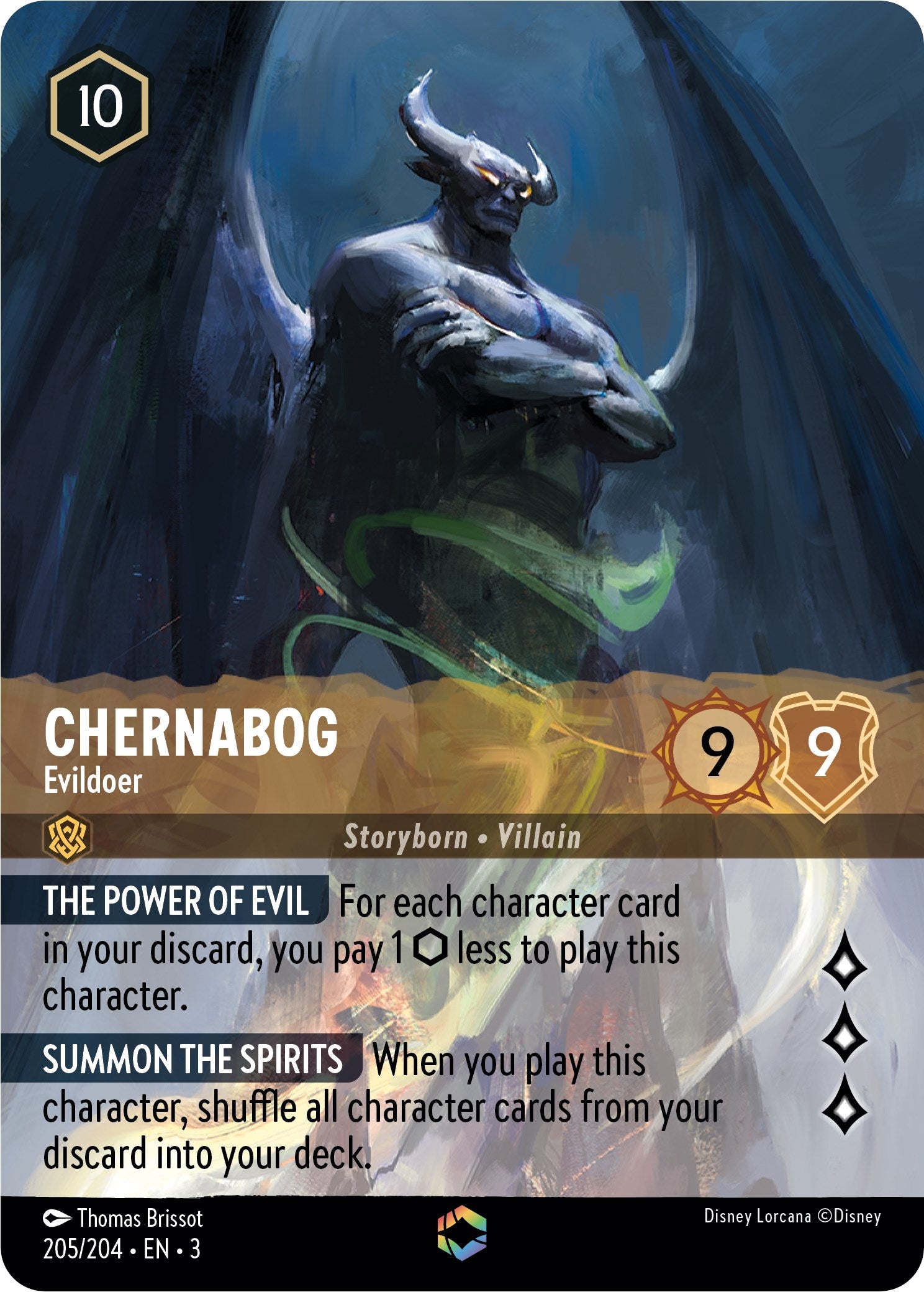 Chernabog - Evildoer (Enchanted) (205/204) [Into the Inklands] | Shuffle n Cut Hobbies & Games