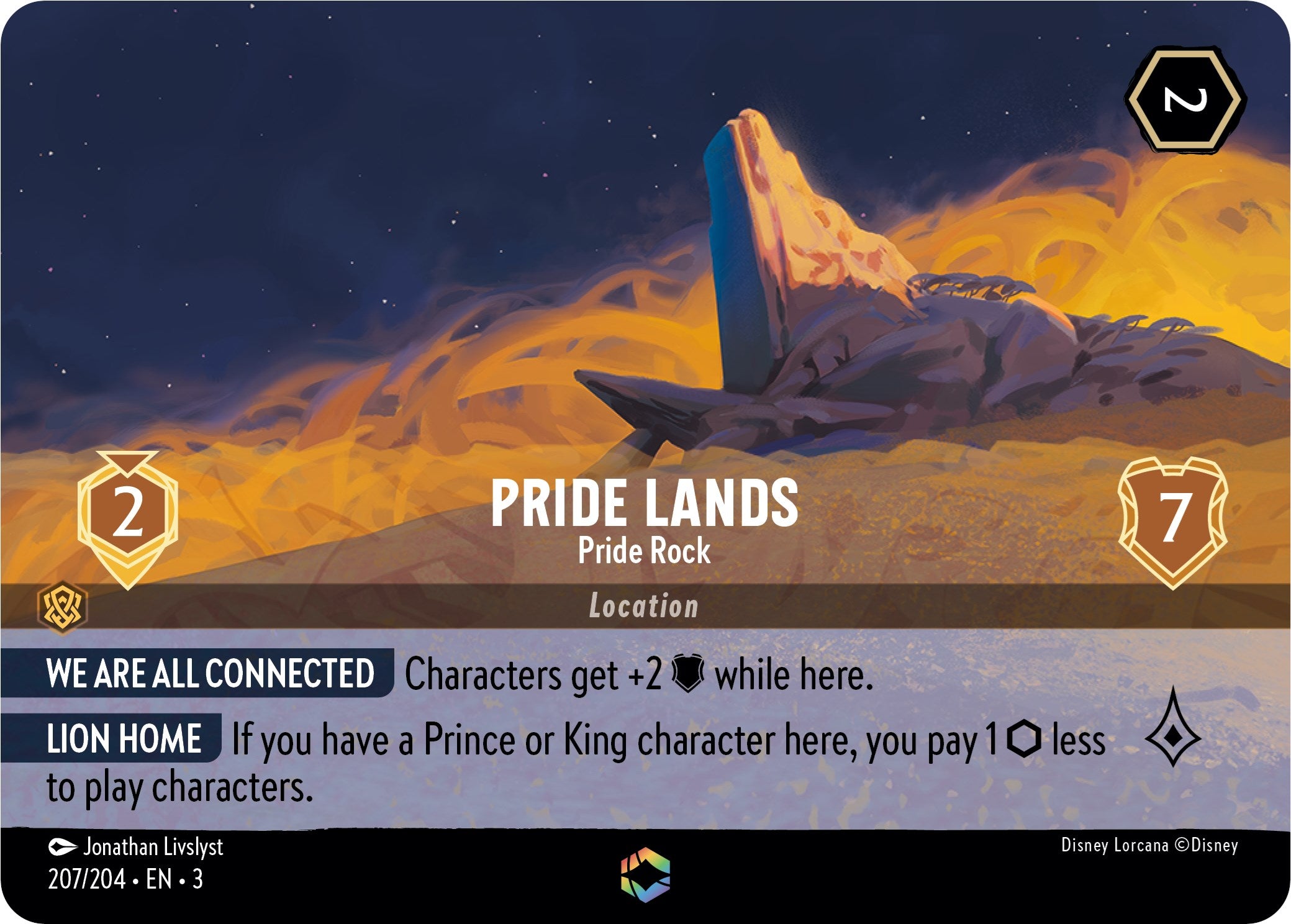 Pride Lands - Pride Rock (Enchanted) (207/204) [Into the Inklands] | Shuffle n Cut Hobbies & Games