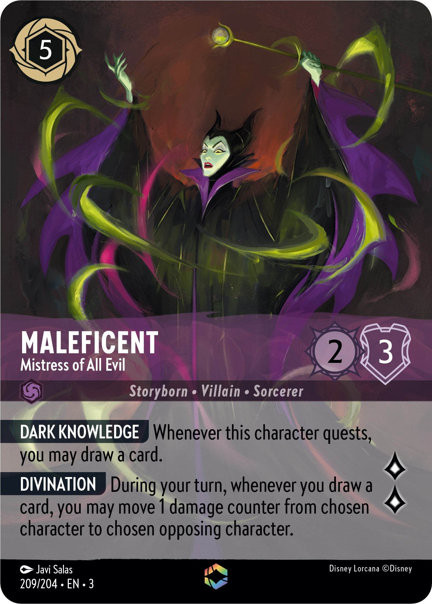 Maleficent - Mistress of All Evil (Enchanted) (209/204) [Into the Inklands] | Shuffle n Cut Hobbies & Games