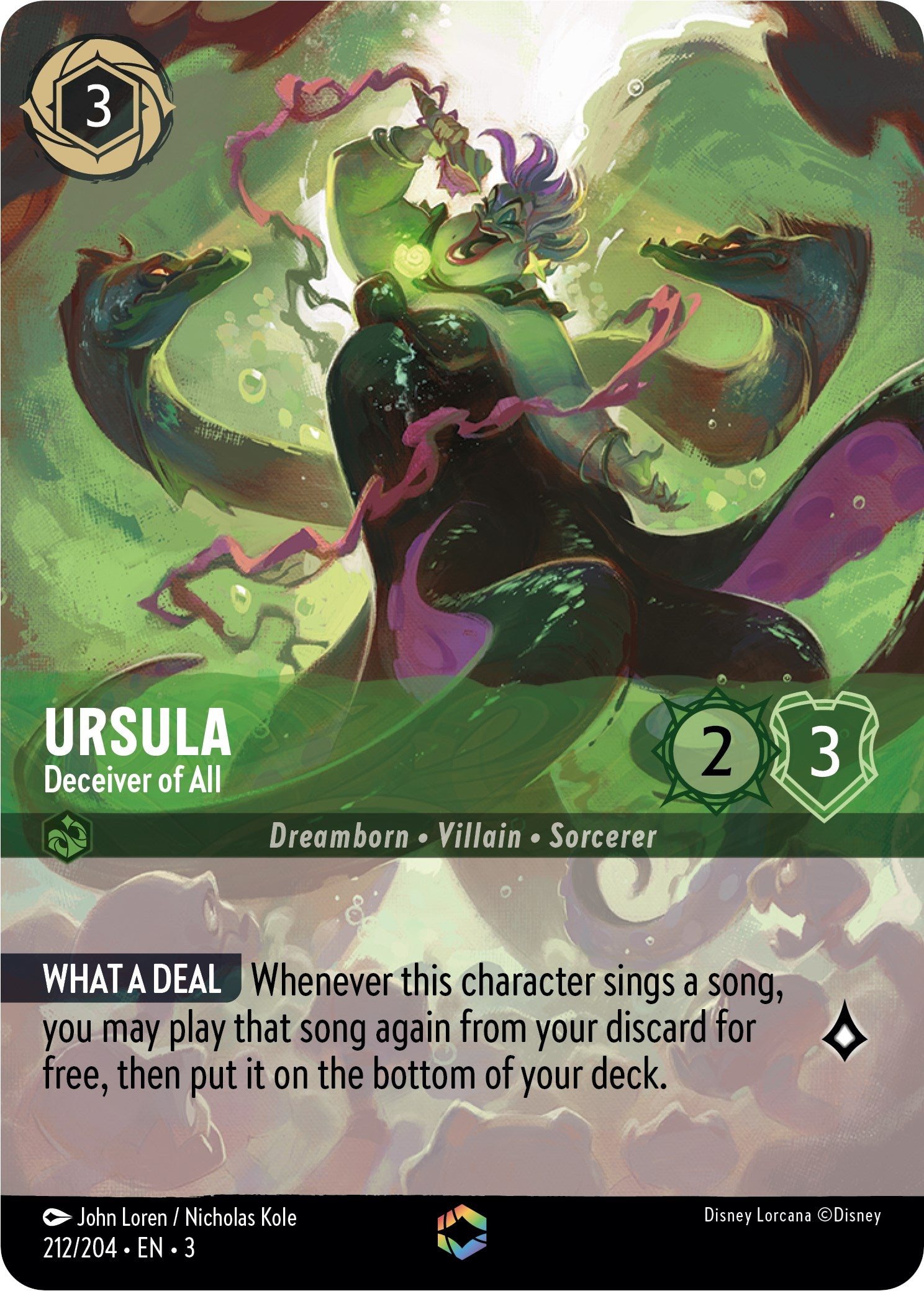 Ursula - Deceiver of All (Enchanted) (212/204) [Into the Inklands] | Shuffle n Cut Hobbies & Games