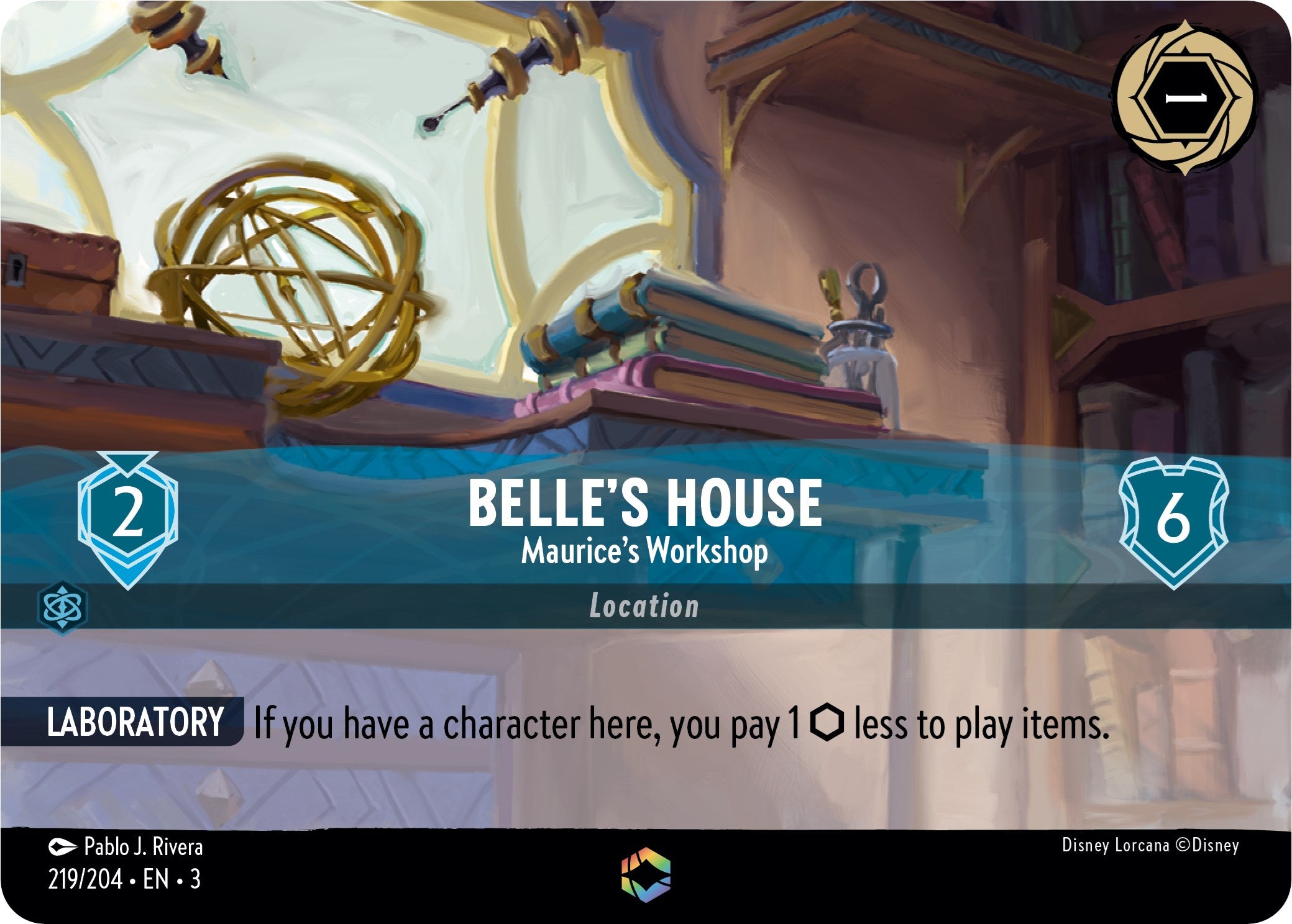 Belle's House - Maurice's Workshop (Enchanted) (219/204) [Into the Inklands] | Shuffle n Cut Hobbies & Games