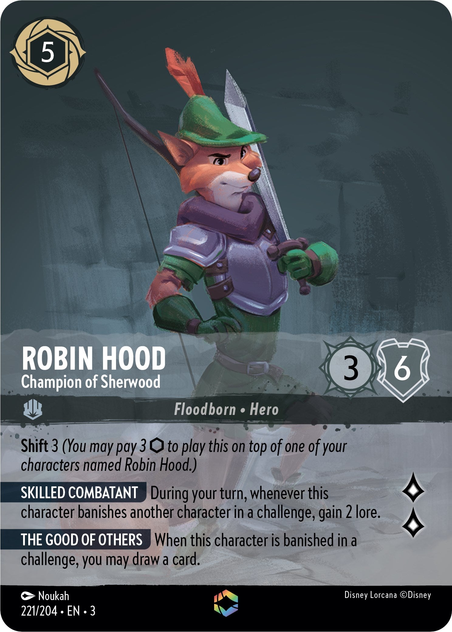 Robin Hood - Champion of Sherwood (Enchanted) (221/204) [Into the Inklands] | Shuffle n Cut Hobbies & Games