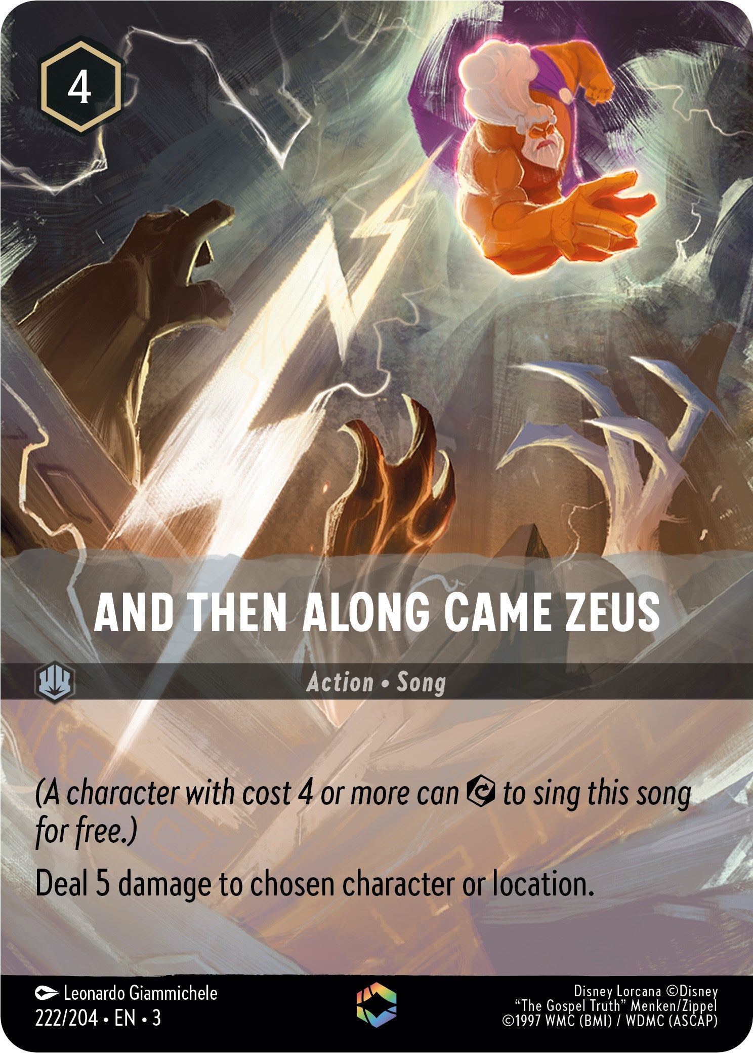 And Then Along Came Zeus (Enchanted) (222/204) [Into the Inklands] | Shuffle n Cut Hobbies & Games