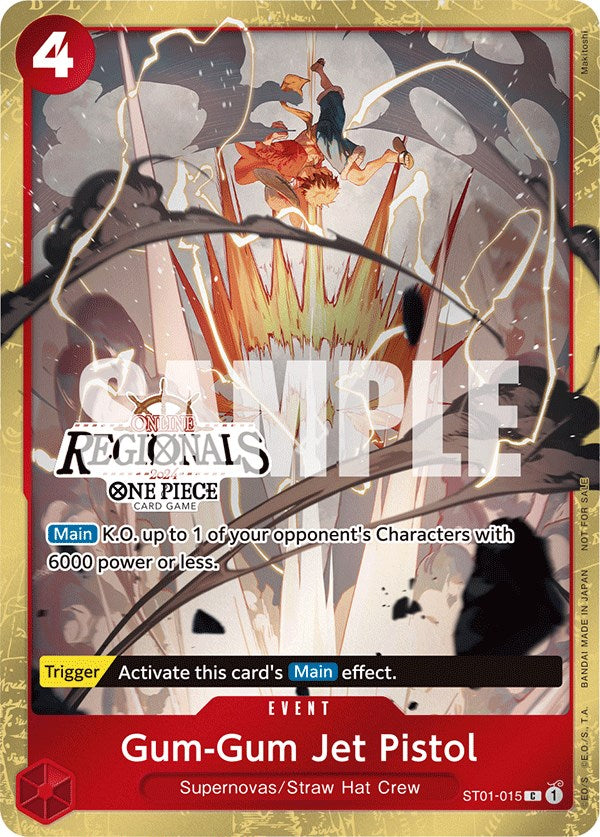 Gum-Gum Jet Pistol (Online Regional 2024) [Participant] [One Piece Promotion Cards] | Shuffle n Cut Hobbies & Games