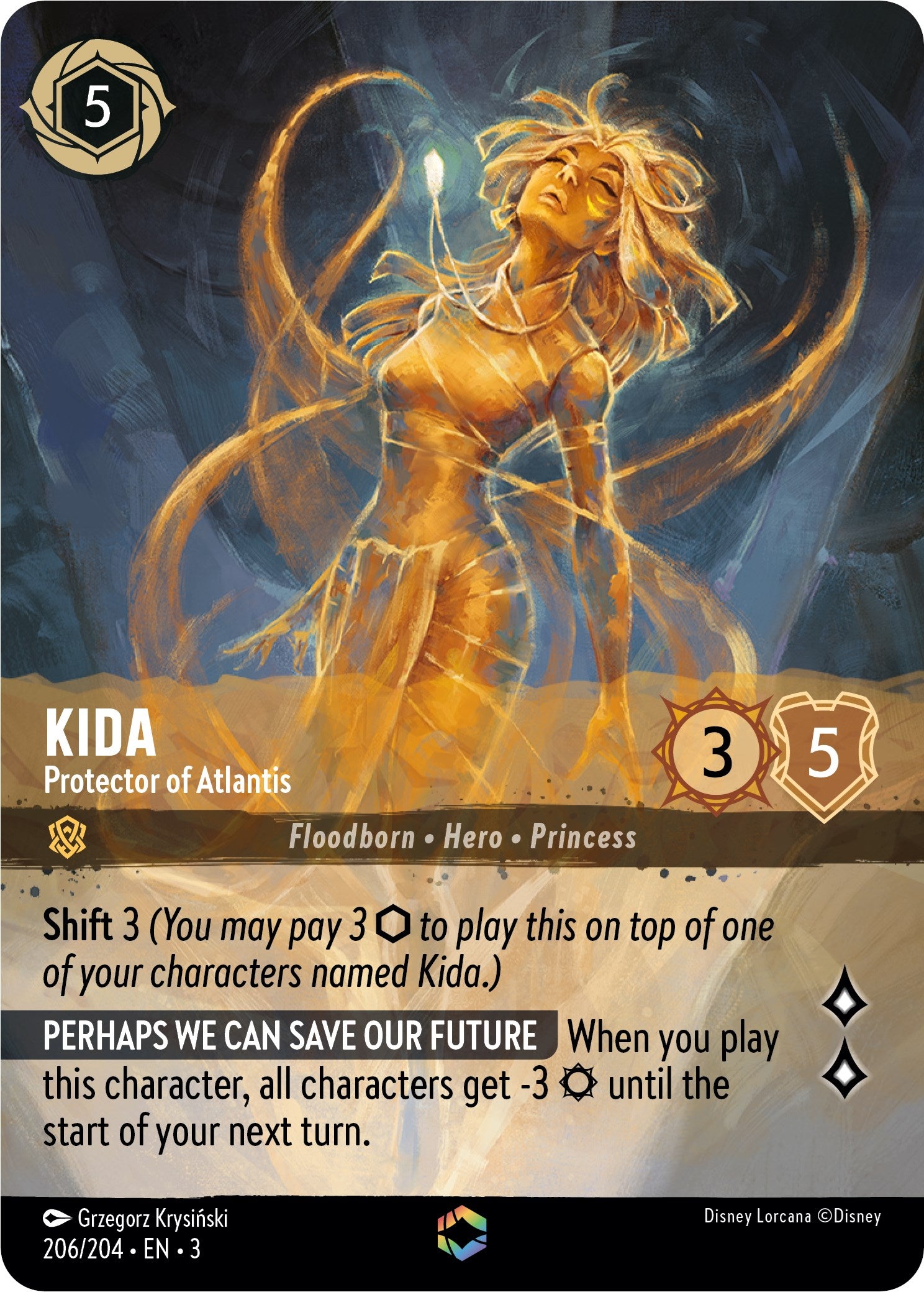 Kida - Protector of Atlantis (Enchanted) (206/204) [Into the Inklands] | Shuffle n Cut Hobbies & Games