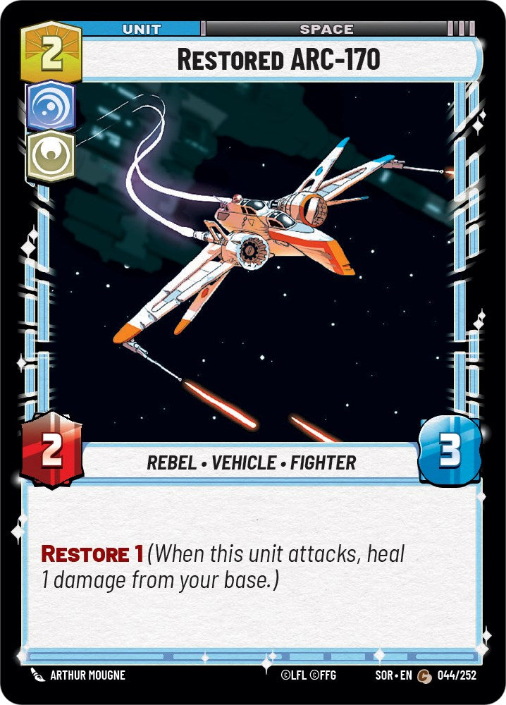 Restored ARC-170 (044/252) [Spark of Rebellion] | Shuffle n Cut Hobbies & Games