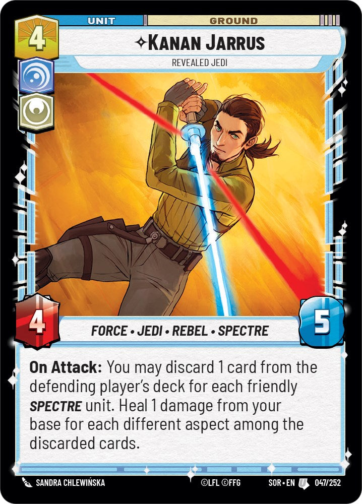 Kanan Jarrus - Revealed Jedi (047/252) [Spark of Rebellion] | Shuffle n Cut Hobbies & Games