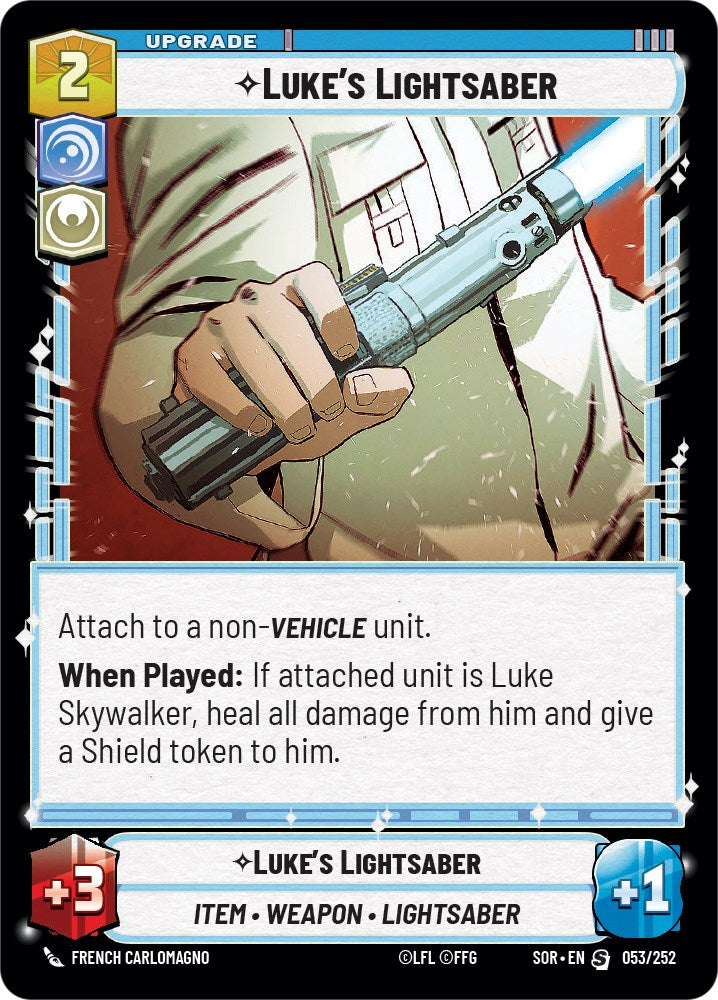 Luke's Lightsaber (053/252) [Spark of Rebellion] | Shuffle n Cut Hobbies & Games