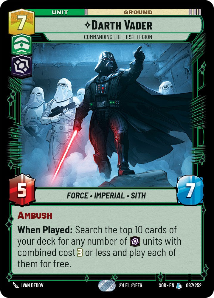 Darth Vader - Commanding the First Legion (087/252) [Spark of Rebellion] | Shuffle n Cut Hobbies & Games
